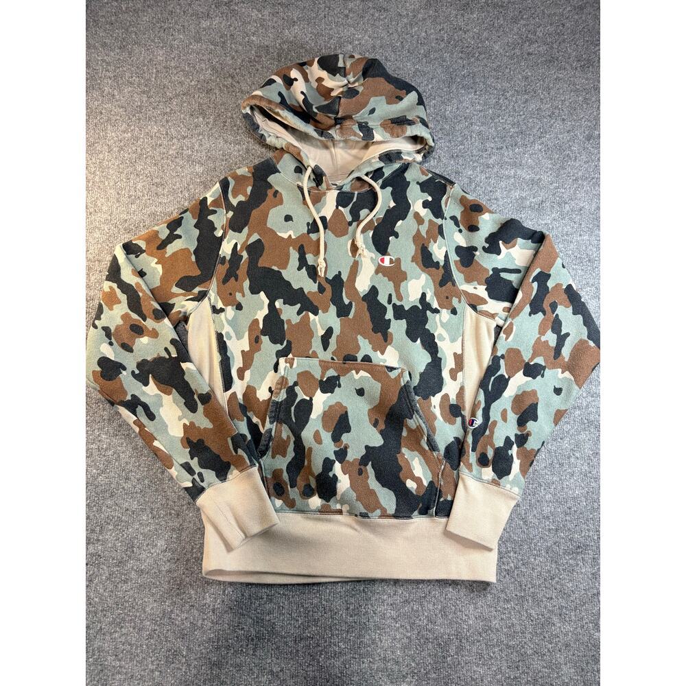 Champion Camo reverse knit hoodie size M
